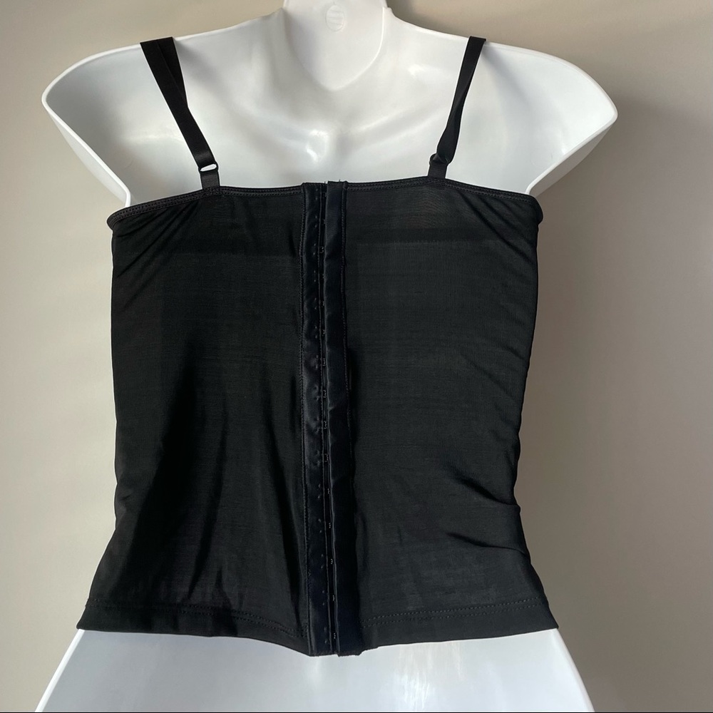 Native Intimates Black Tan Corset Size 34c - image 2